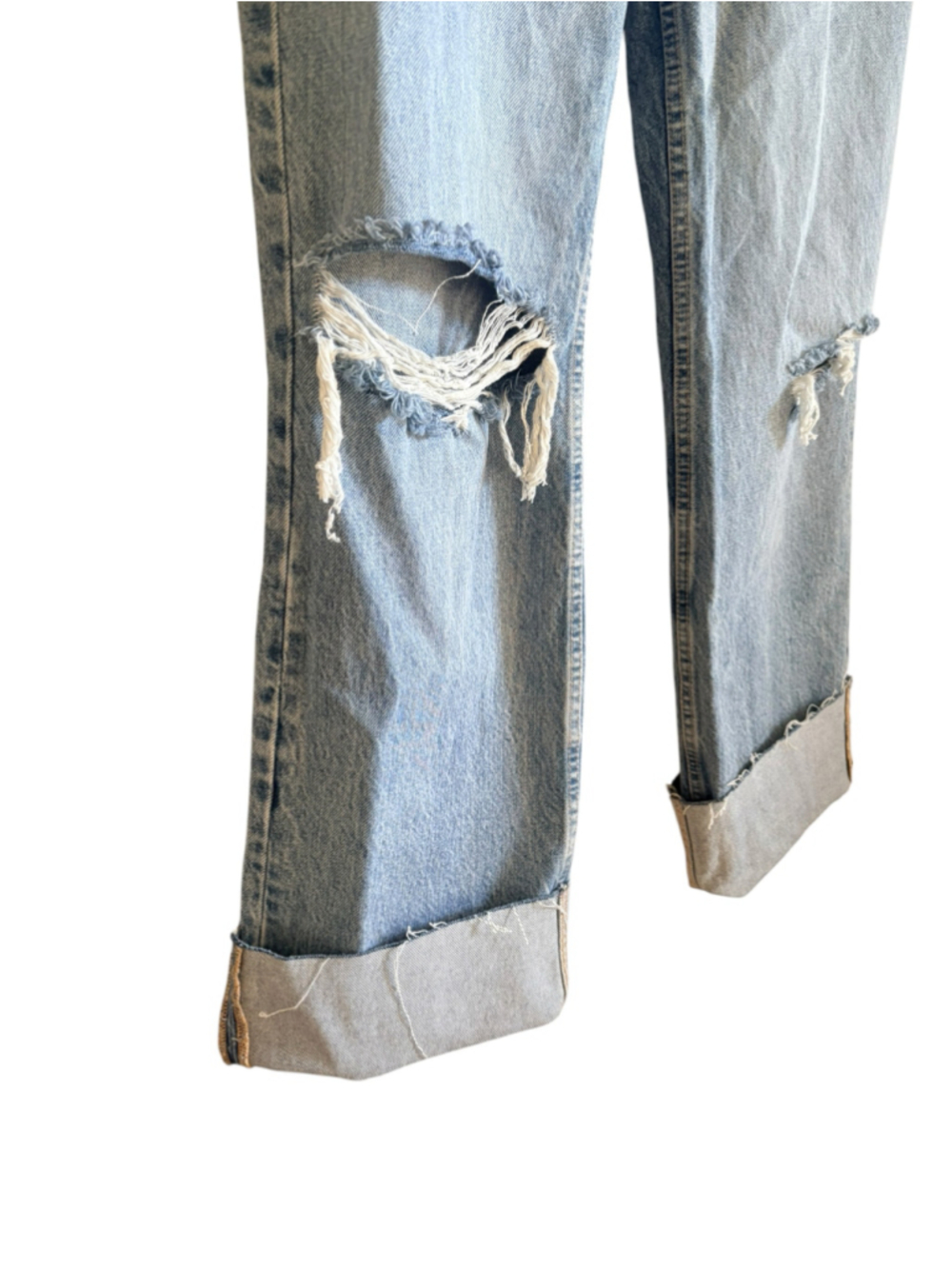 Zara High Rise Wide Leg Distressed Boyfriend Jeans Women’s 6 - Picture 4 of 11